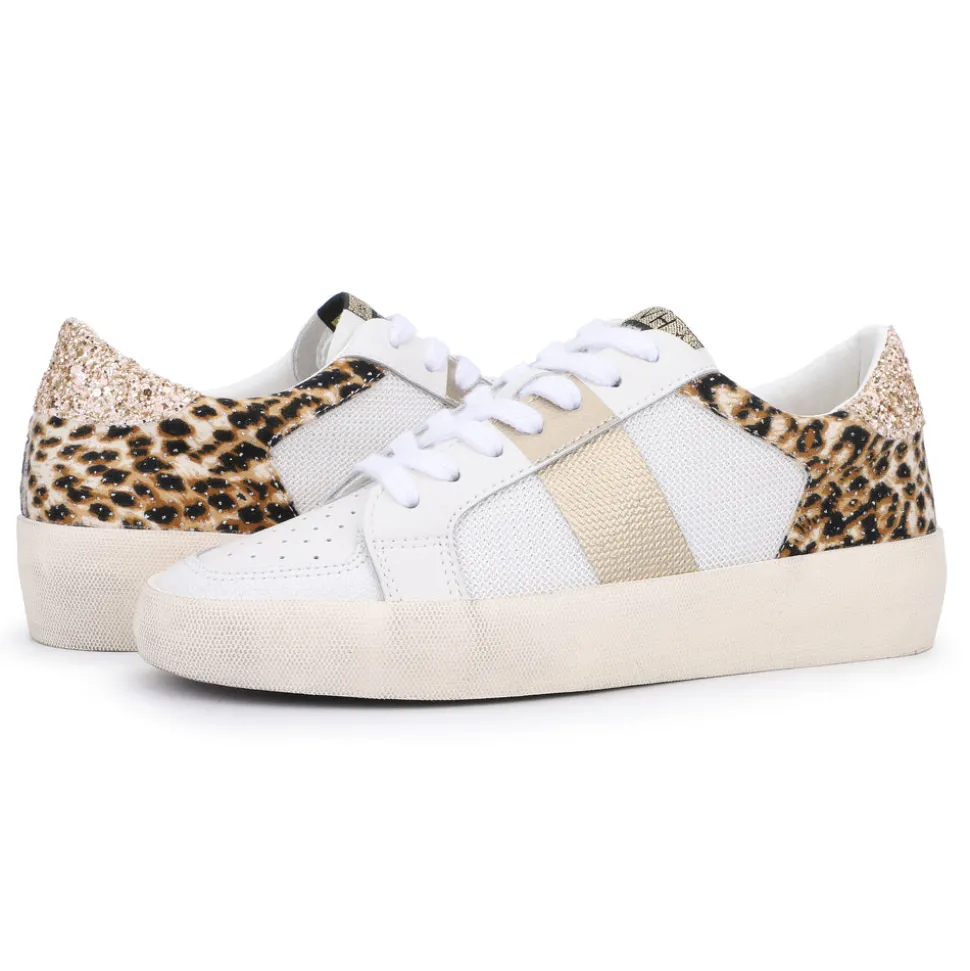 New Maxine - White Leopard Multi Low Tops