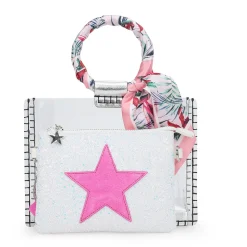 New MINI MOLLY - SCARF PINK MIX Clear Bags|Small Bag