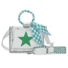 New MINI MOLLY - SCARF WHITE GREEN Clear Bags|Small Bag