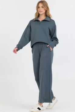 Best Mountain Grey Cloud Fleece Quarter Zip All Tops