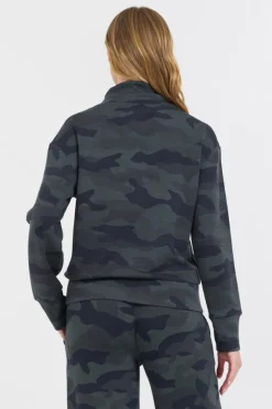 Hot Onyx Camo Printed Cloud Fleece Quarter Zip All Tops|Sweatshirts