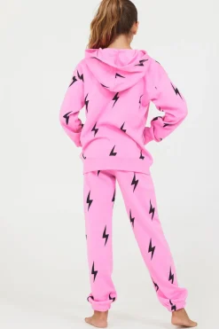 Cheap Pink Lightning Bolt Hoodie Hoodies
