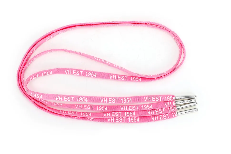 Sale PINK WHITE SILVER TIP LACES Shoe Laces