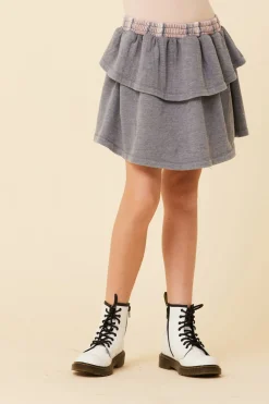 Sale Plaid Waistband Layered Skirt Kids Kids Bottoms