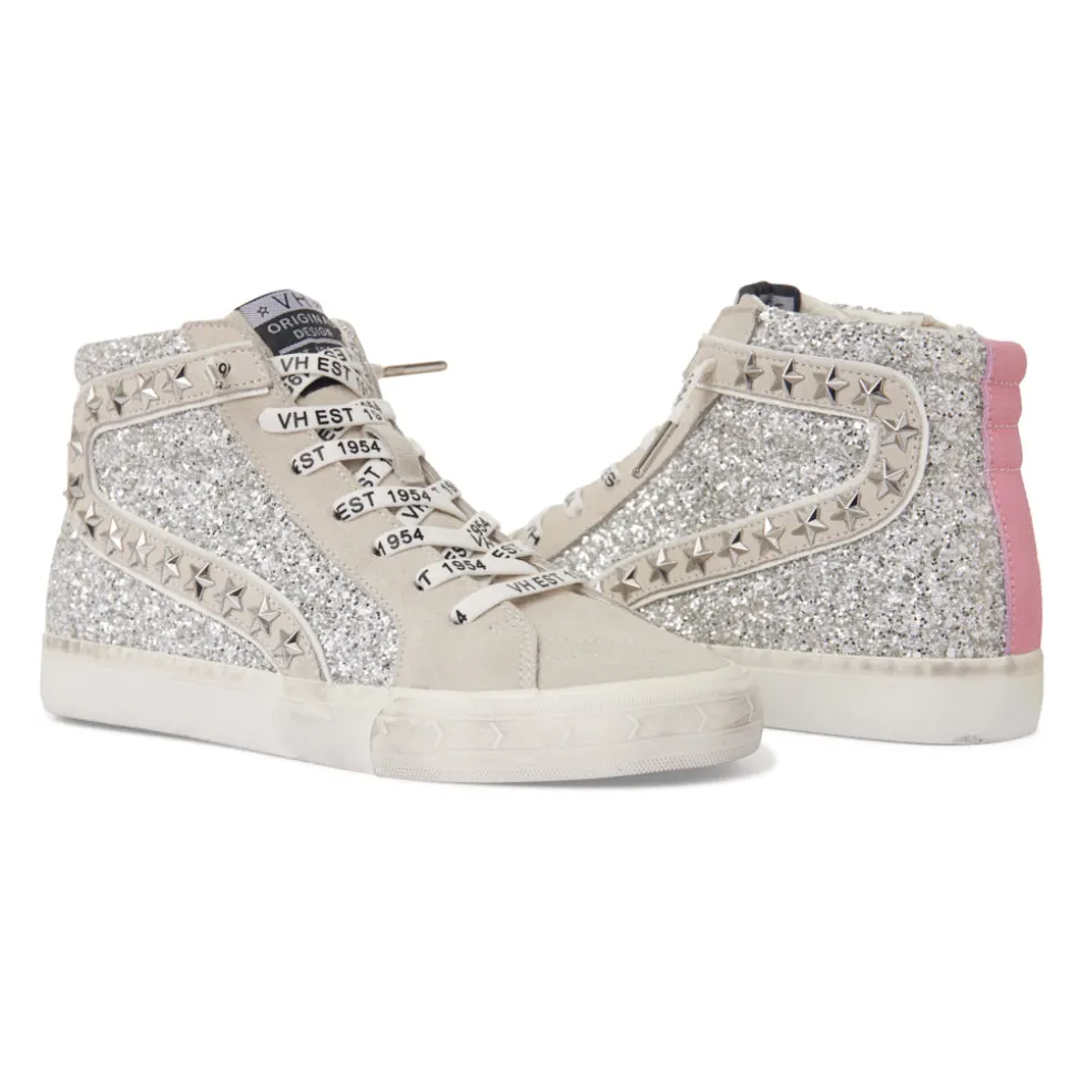 Hot RAY - SILVER GLITTER High Tops