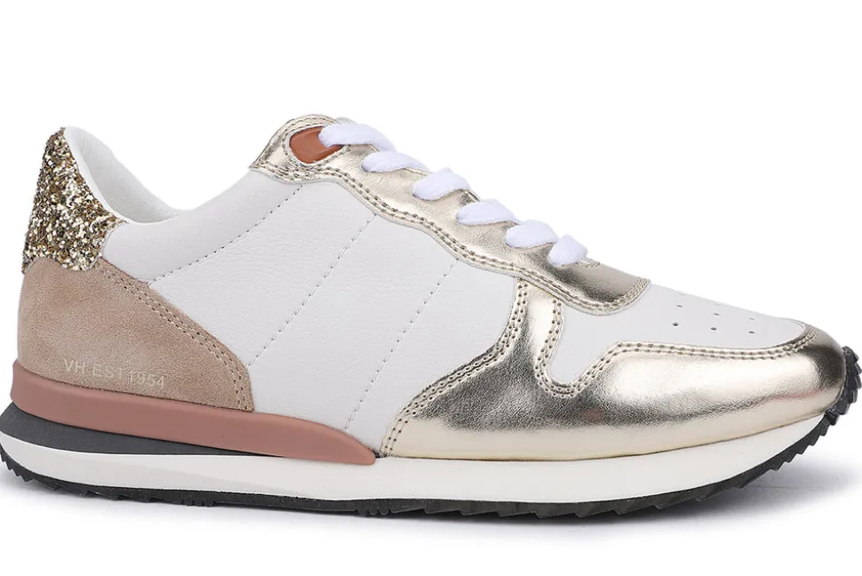 Online Regina - White Washed Gold Low Tops