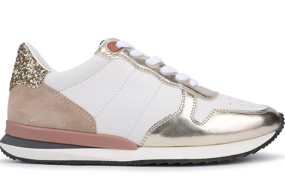 Online Regina - White Washed Gold Low Tops