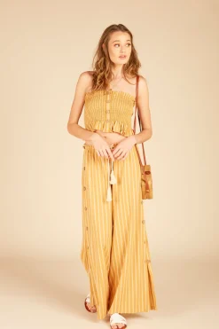 Outlet Smocked Button Tube Top All Tops