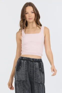 Cheap Soft Pink Seamless Tank Top All Tops|Tanks