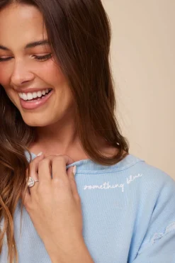 Best Something Blue Rain Washed Terry Open Back Top All Tops