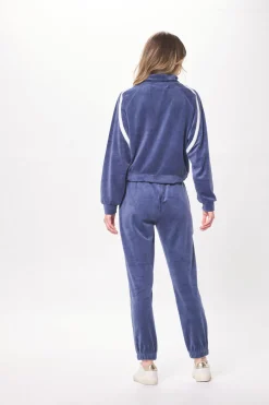 Cheap Space Blue Brushed Corduroy Quarter Zip All Tops|Sweaters