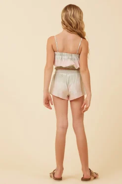 Sale Spring Meadow Printed Elastic Bottom Crop Top Kids Kids Tops