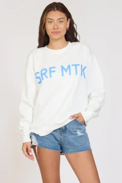Cheap Surf MTK White Surf Wash Crewneck All Tops|Sweatshirts