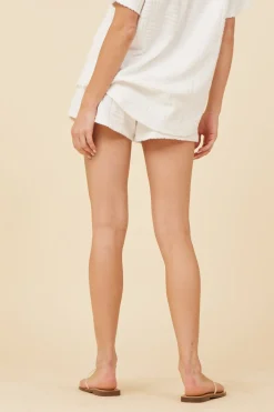 New Warm White Corded Terry Shorts All Bottoms|Shorts