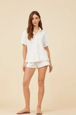 New Warm White Corded Terry Shorts All Bottoms|Shorts