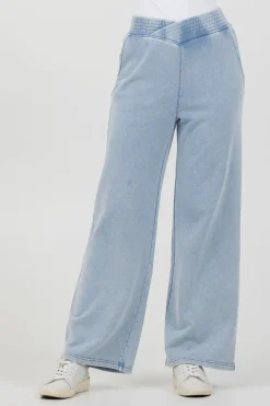 Shop Washed Denim Terry Fleece Pant All Bottoms