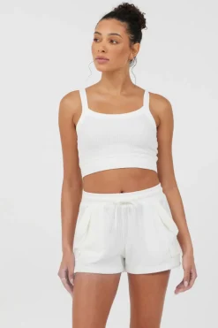 Sale White Cord Terry Tank All Tops|Tanks
