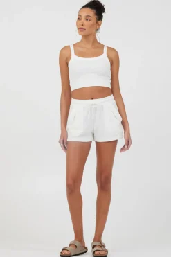 Sale White Cord Terry Tank All Tops|Tanks