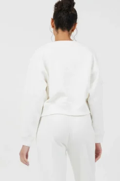 Store White Essential Fleece Crewneck All Tops|Hoodies