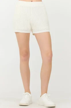 Store White Open Crochet Shorts All Bottoms|Shorts