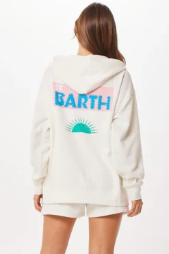 Cheap White St. Barth Jet Setter Surf Wash Zip Up All Tops|Sweatshirts